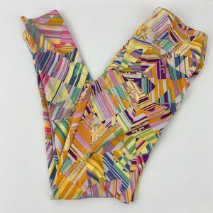 LuLaRoe Pink Multi Color Leggings One Size…